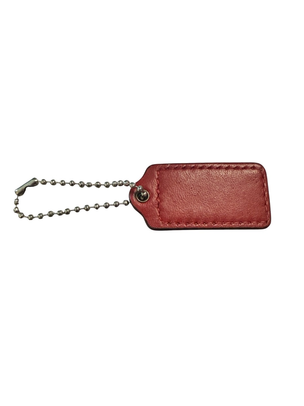 Coach 2” Leather Hang Tag - Brick Red - Picture 2 of 2